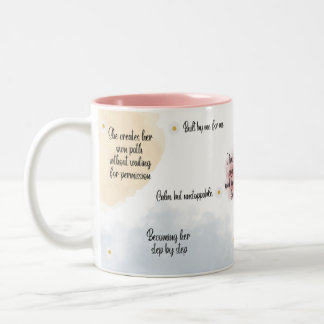 Zelfliefde Inspirerende Citatemok, Zachte Vrouweli Tweekleurige Koffiemok
