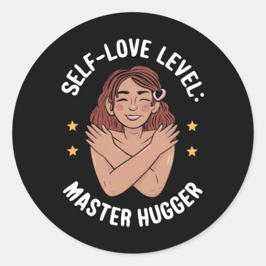 Zelfliefde Level Master Hugger Sticker (Voorkant)