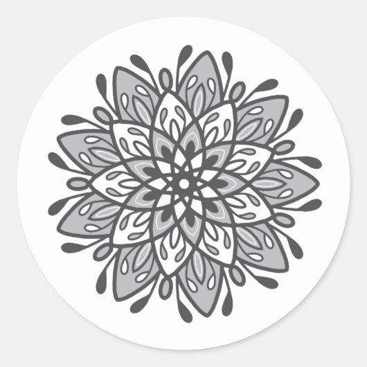 Zelfliefde Mandala Ronde Sticker (Voorkant)