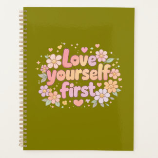 Zelfliefde met een Cute Bloemige Citaat Ontwerp | Planner
