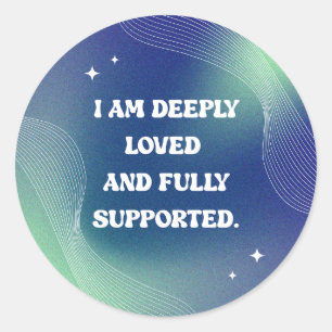Zelfliefde, Motiverende, Inspirerende Spreuk Ronde Sticker