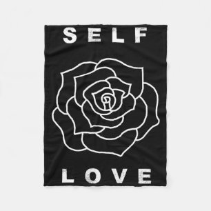 Zelfliefde Roos Bloem Yoga Gezond Gelukkig Positie Fleece Deken