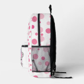Zelfliefde roze polka stippen bedrukte rugzak (Rechts)
