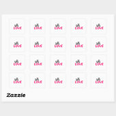 Zelfliefde Vierkante Sticker (Vel)
