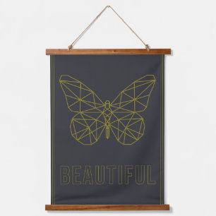 Zelfliefdesbevestiging poster origami butterfly hangend wandkleed