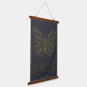 Zelfliefdesbevestiging poster origami butterfly hangend wandkleed (Gebogen)