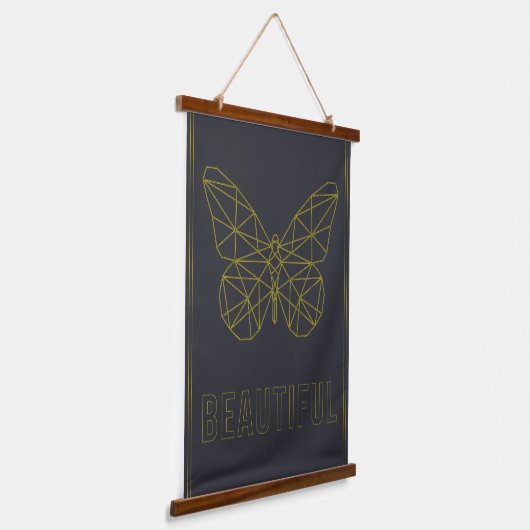 Zelfliefdesbevestiging poster origami butterfly hangend wandkleed (Gebogen)