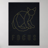 Zelfliefdesbevestiging poster origami kattenfocus (Voorkant)