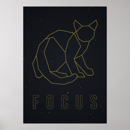 Zelfliefdesbevestiging poster origami kattenfocus (Voorkant)