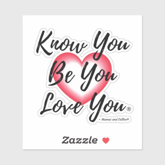 Zelfliefhebbend Inspirerend weet je dat je van je  Sticker (Vel)