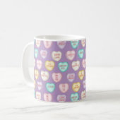 Zelfliefhebbend Snoep Harten - Paarse koffie-Mok Koffiemok (Voorkant links)