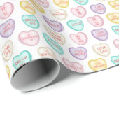 Zelfliefhebbend Snoep — wit omslagpapier Cadeaupapier (Rol Hoek)