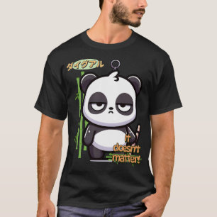 Zelfloze Panda-sleutelhangers Cute Kawaii Chibi-st T-shirt