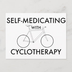 Zelfmedicatie met cyclotherapie briefkaart