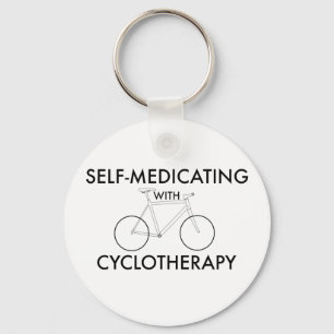 Zelfmedicatie met cyclotherapie sleutelhanger