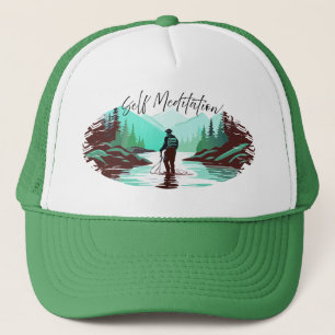Zelfmeditatie Vliegen Vissen in Mountain Stream Trucker Pet