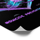 Zelfmoord bewustzijn vleugels engel lint, zelfmoor poster (Hoek)