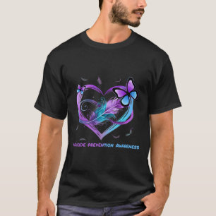 Zelfmoord bewustzijn vleugels engel lint, zelfmoor t-shirt