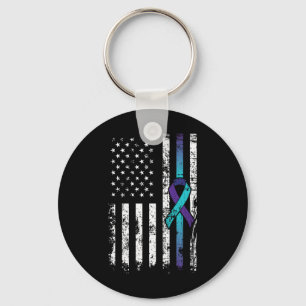 Zelfmoord Depressie Amerikaanse vlag Preventie Awa Sleutelhanger