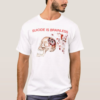 Zelfmoord is hersenloos t-shirt