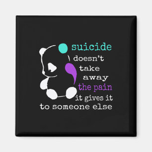Zelfmoord Pijn Semicolon Gift Suicide Prevention A Magneet