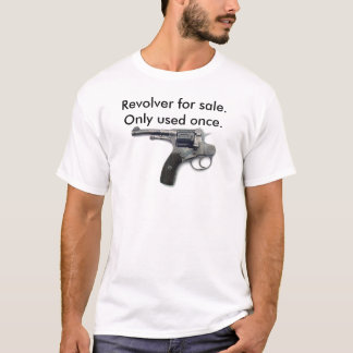 Zelfmoord pistool, Revolver te koop. Slechts eenma T-shirt