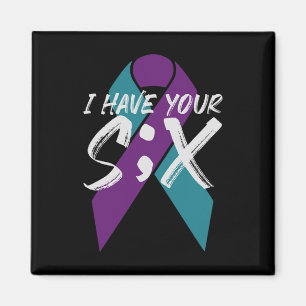 Zelfmoord Semicolon Six Gift Magneet