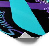 Zelfmoordbewust maken van ribbon Butterfly Poster (Hoek)