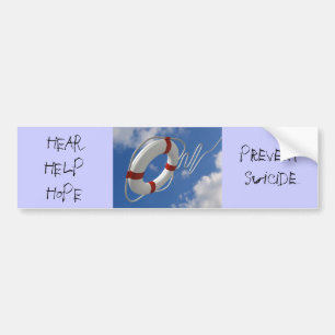 Zelfmoordbewustmaking en preventie Zelfmoord Bumpersticker