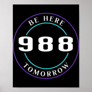 Zelfmoordbewustzijn 988 - Zelfmoordpreventie 1 Poster