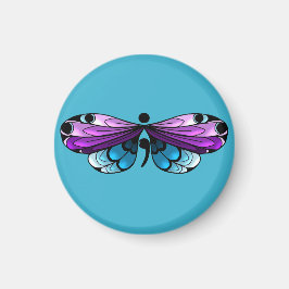 Zelfmoordbewustzijn Butterfly Semi-Colon Magnet Magneet