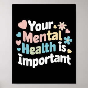 Zelfmoordbewustzijn Depressie Angst Geestelijke ge Poster