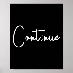 Zelfmoordbewustzijn Doorgaan Semi Colon Suicide Pr Poster