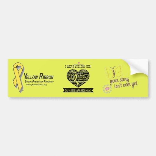 Zelfmoordbewustzijn en preventieve Bumpersticker (Voorkant)