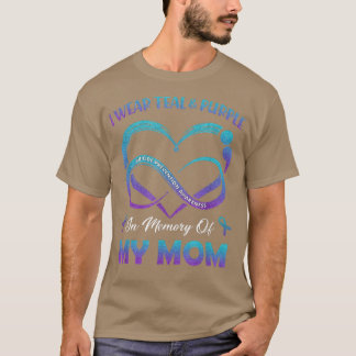 Zelfmoordbewustzijn Ik Draag Blauwgroen en Paars i T-shirt
