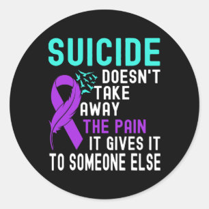 Zelfmoordbewustzijn Mental Health Suicide Preventi Ronde Sticker