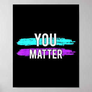 Zelfmoordbewustzijn Ontwerp een cadeau voor geeste Poster