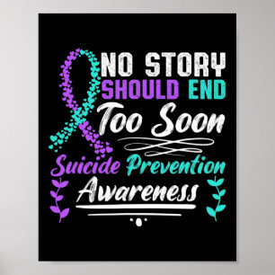 Zelfmoordbewustzijn Ribbon Geen verhaal zou moeten Poster