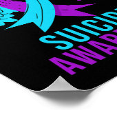 Zelfmoordbewustzijn Ribbon Mental Health Depressie Poster (Hoek)