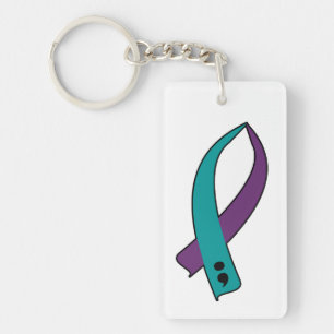 Zelfmoordbewustzijn Ribbon Sleutelhanger