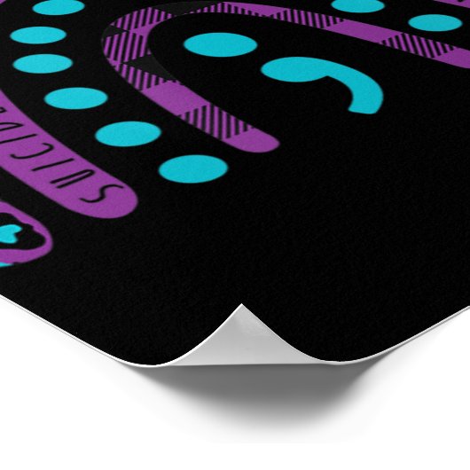 Zelfmoordbewustzijn Semicolon - Zelfmoordpreventie Poster (Hoek)