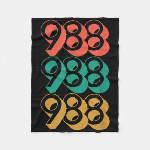 Zelfmoordbewustzijn - Shirt 988 - Zelfmoordprevent Fleece Deken