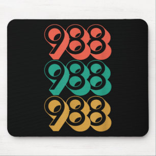 Zelfmoordbewustzijn - Shirt 988 - Zelfmoordprevent Muismat