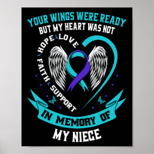 Zelfmoordbewustzijn Shirt nicht tante oom preventi Poster