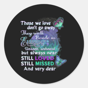 Zelfmoordbewustzijn Shirten vrouwen die we liefheb Ronde Sticker