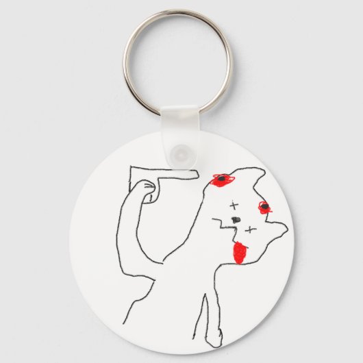 zelfmoordkat sleutelhanger (Voorkant)