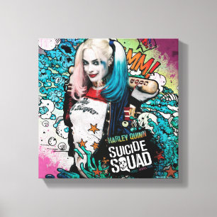 Zelfmoordplein Harley Quinn Character Graffiti Canvas Afdruk