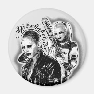 Zelfmoordplein  Joker & Harley Airping Tattoo Magneet
