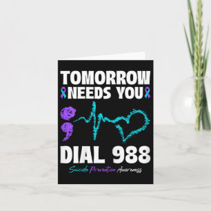 Zelfmoordpreventie 988 heeft je morgen mentaal nod kaart