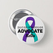 Zelfmoordpreventie Advocate Ribbon White Button (Voorkant /achterkant)